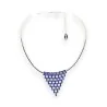 Collana Girocollo Cascata di Strass Blu | Gioiello Elegante Argentato Belle Miss