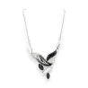 Fantasy necklace Belle Miss - Elegant asymmetrical black and silver jewelry