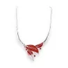Rote Blätter-Halskette mit Strass Belle Miss - Eleganter Modeschmuck