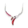 Collier Argenté Belle Miss Fuschia - Bijou Élégant et Ajustable | Mode Tendance