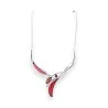 Collier Argenté Belle Miss Fuschia - Bijou Élégant et Ajustable | Mode Tendance