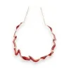 Collar Zig-zag Ikita Rojo y Dorado | Joya de Diseño Original y Tendencia | Moda de Última Tendencia