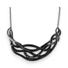 Collana Torsade Nera Semi-rigida Ikita | Gioiello Fantasia Elegante