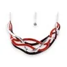 Collier Enlacements Ikita Rouge - Bijou Fantaisie Semi-rigide Élégant