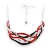 Collar Entrelazados Ikita Rojo - Joya de Fantasía Semirrígida Elegante