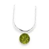 Collana Torchon Argento & Ciondolo Kaki | Gioiello Elegante Semi-Rigido