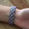 Reloj Ernest Mujer Elegante - Pulsera con Motivo de Hojas Rosa y Azul | Moda Tendencia