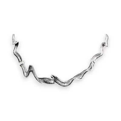 Antique silver wave necklace by Ikita