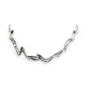 Collier Vague Argenté Vieilli Ikita | Bijou Vintage Élégant | Mode Tendance