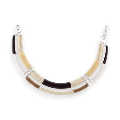 Collar semirrígido Ikita plateado