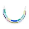 Halbsteifes Collier Ikita in Silber, Grün und Blau