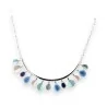 Ikita Silberne Halskette mit Blauen Quasten - Eleganter und Trendiger Modeschmuck