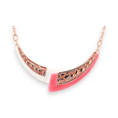 Collana Mezzaluna Giapponese Ikita color corallo
