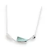 Collana Medaglione Ikita in Metallo Argentato e Turchese | Gioiello Elegante di Bigiotteria