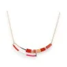 Ikita Sunset Red Choker Necklace | Elegant Costume Jewelry with Warm Tones