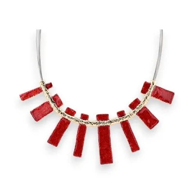 Collier Ethnique Doré Ikita...