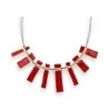 Collier Ethnique Rouge Doré Ikita | Bijou Fantaisie Tendance