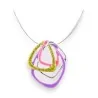 Multicolored geometric pendant necklace by Ikita