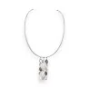 Collar Cascada Gris Ikita | Colgante Elegante de Diseño Contemporáneo