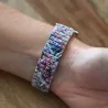 Uhr Ernest Patchwork Pastell | Trendiges Damen-Armband mit Gummiband