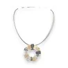 Ikita Halskette mit geometrischem Anhänger in Silber & Gold | Trendiger Modeschmuck