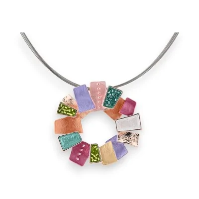 Colar Fantasia dourado multicolorido Ikita