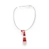 Collar Colgante Geométrico Rojo Ikita | Diseño Moderno y Elegante