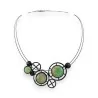 Collier Géométrique Ikita | Design Modern Vert & Noir | Mode Tendance