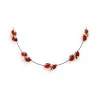 Rote und goldene Blütenblätter-Halskette Ikita | Eleganter und verstellbarer Modeschmuck