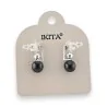 Boucles d'oreilles Ikita perle noire - Design épuré et moderne | Mode Tendance