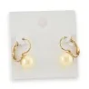 Ivory pearl sleeper earrings