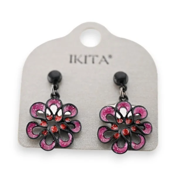 Brincos de flor framboesa da Ikita