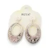 Boucles d'oreilles orientales argentées Ikita avec strass - Mode Tendance