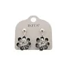 Black flower earrings by Ikita