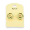 Round aqua earrings by Ikita