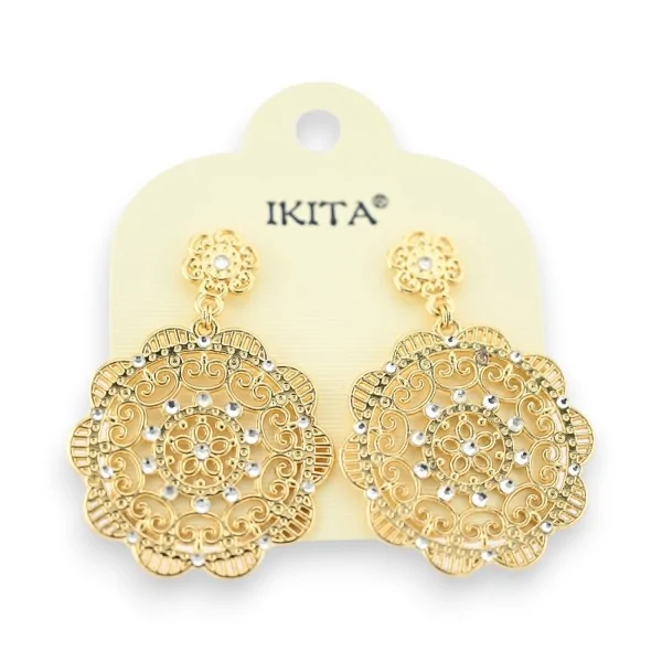 Boucles d'oreilles orientales dorées de chez Ikita