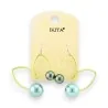 Ikita Earrings with Green Shaded Pearls