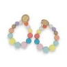 Rainbow pastel pearl earrings