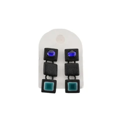Brincos cubo azul da Ikita