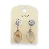 Silver Ikita earrings with imitation stone