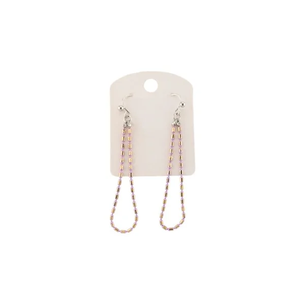 Pendientes colgantes con perlas rosas delicadas