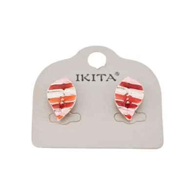 Ikita Ohrringe Blätter rot-orange