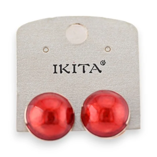 Brincos originais com pérolas vermelhas da Ikita
