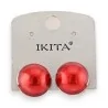 Boucles d'oreilles perles rouges Ikita : bijou fantaisie élégant et original
