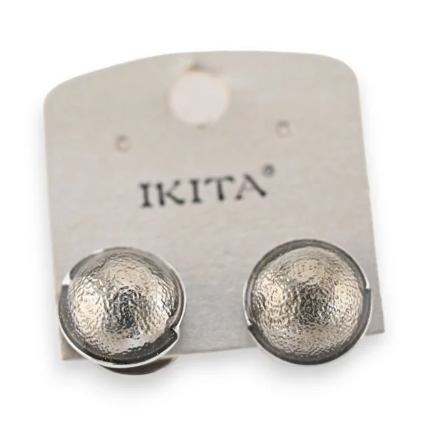 Brincos originais com pérolas cinzentas da Ikita