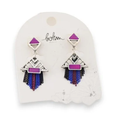 Bohm purple dangling earrings