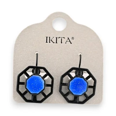 Royal blue geometric Ikita earrings
