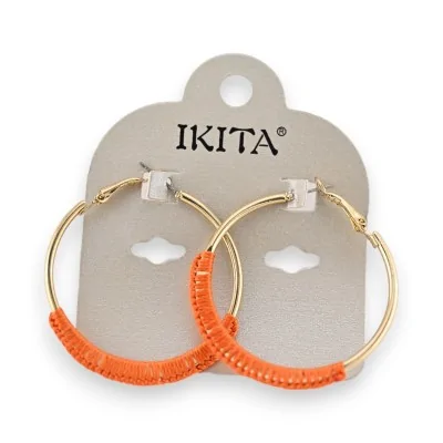 Ikita Kreolen-Ohrringe in Orange