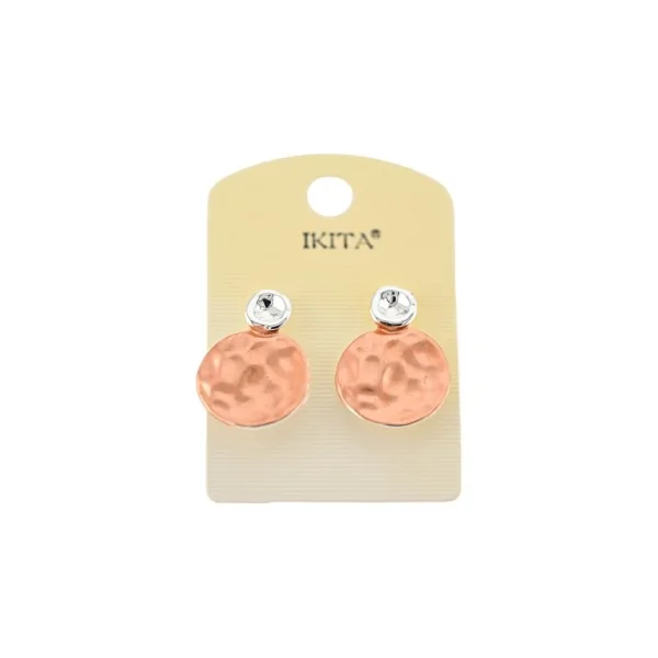 Pendientes de metal bicolor de Ikita