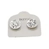 Ikita Aged Silver Circle Earrings
